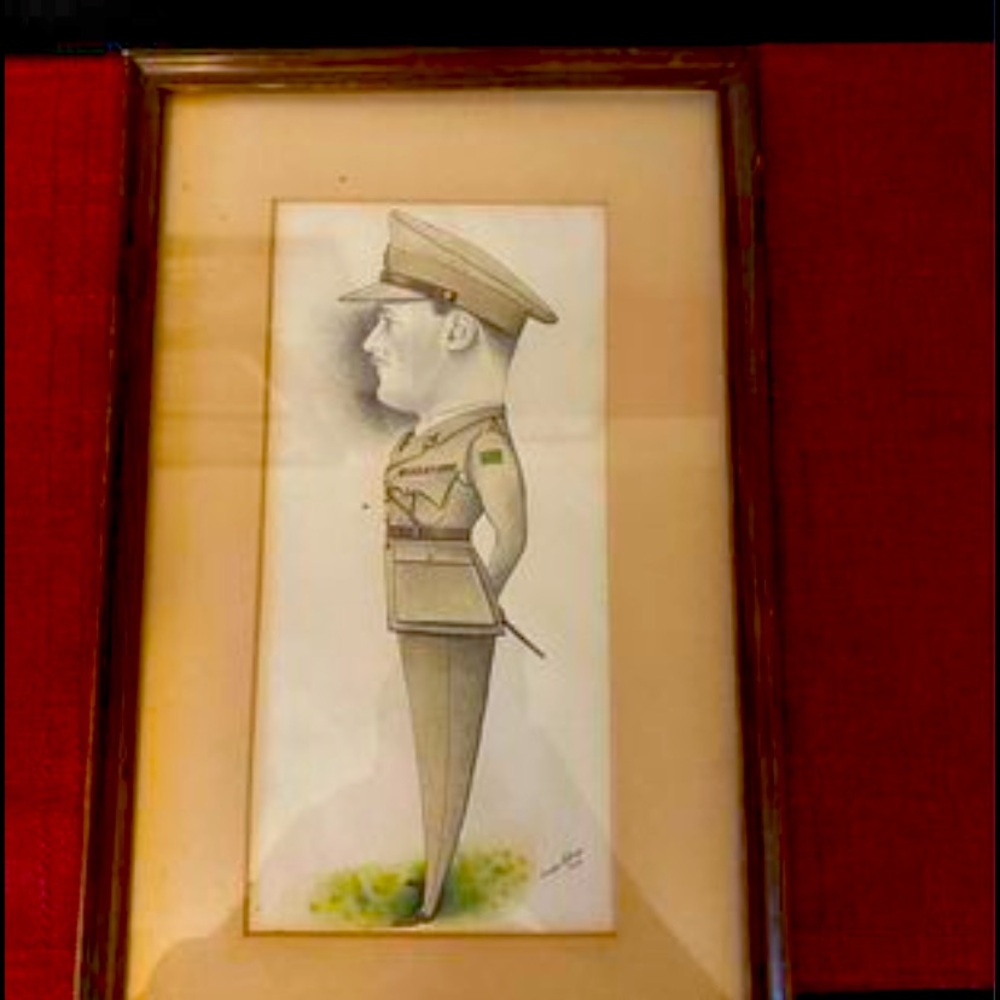 Vintage 1946 Amies Milner Signed Portrait Framed 9”x 14”
